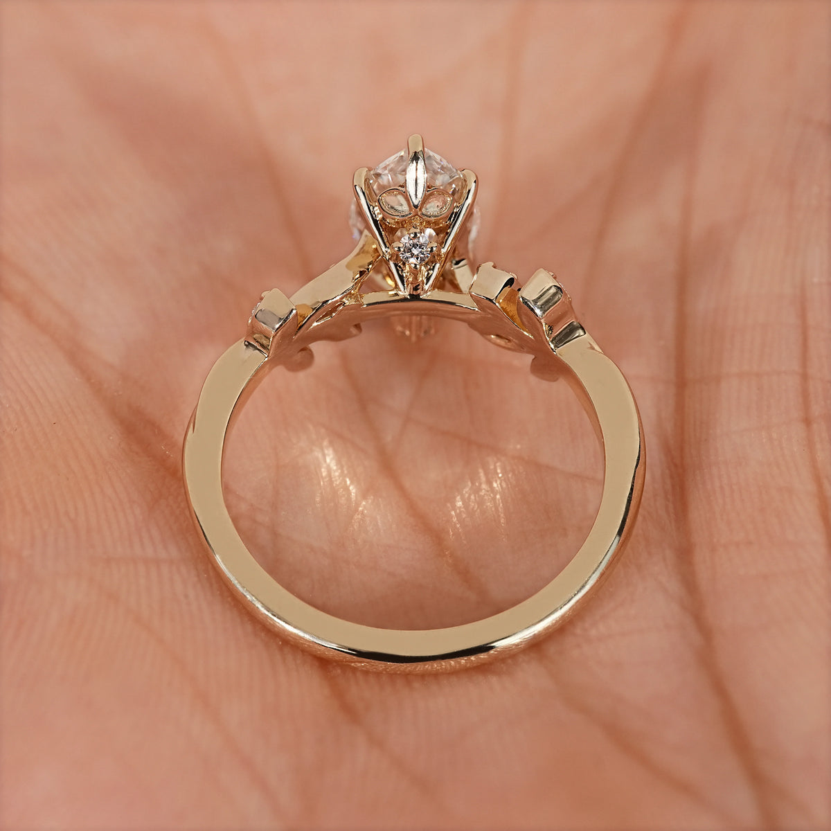 Solitaire Cathedral- 1.8 CT Cushion Lab Grown Diamond Wedding Band