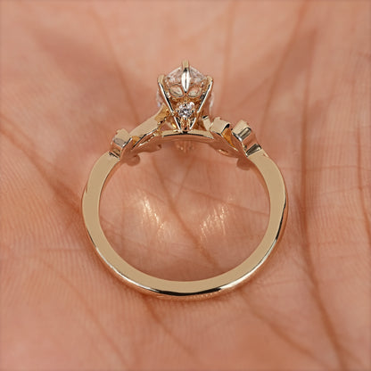 Solitaire Cathedral- 1.8 CT Cushion Lab Grown Diamond Wedding Band