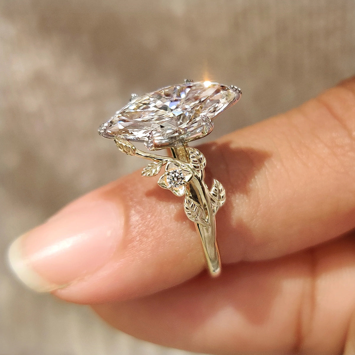 Solitaire Cathedral- 1.8 CT Cushion Lab Grown Diamond Wedding Band