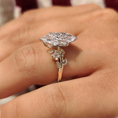Solitaire Cathedral- 1.8 CT Cushion Lab Grown Diamond Wedding Band