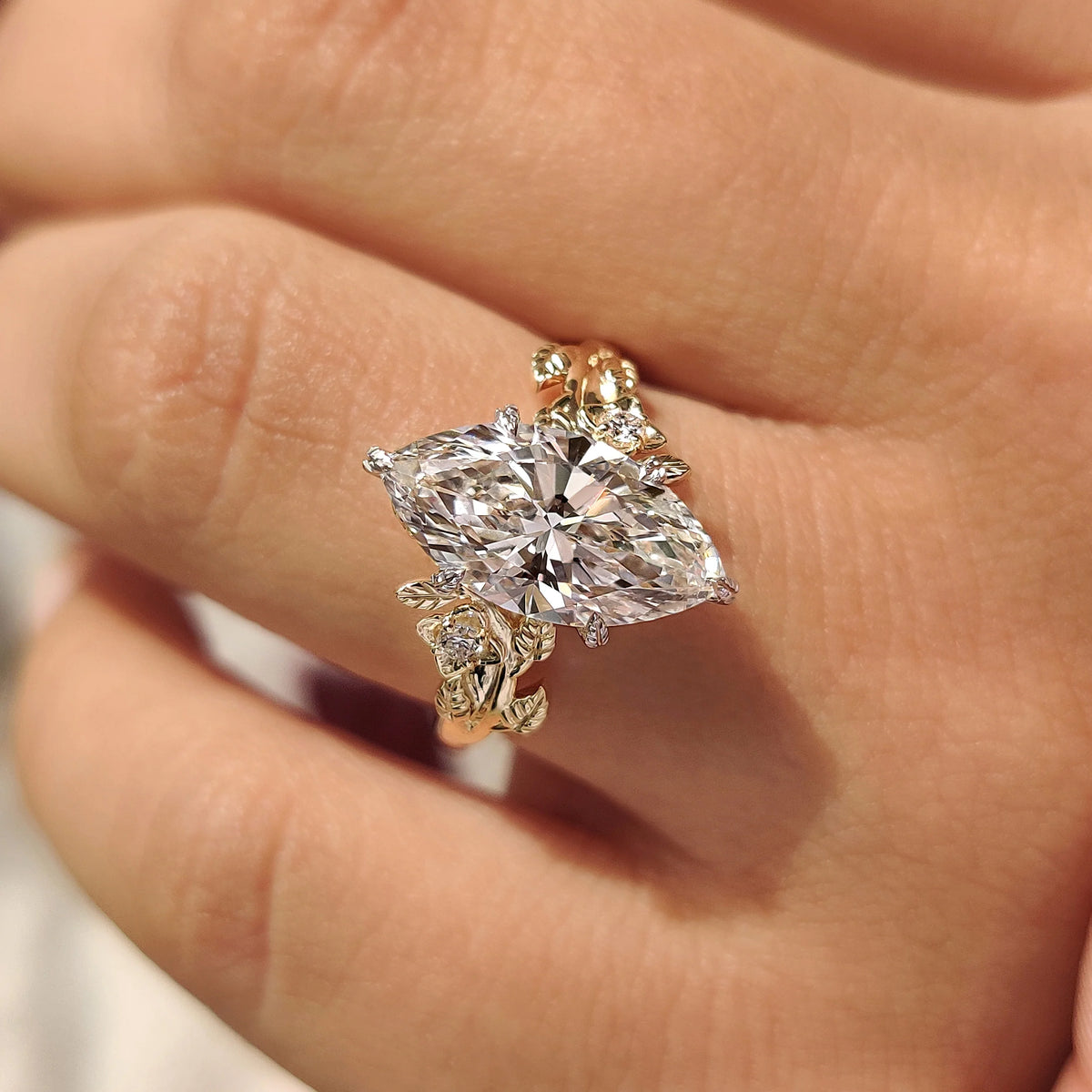 Solitaire Cathedral- 1.8 CT Cushion Lab Grown Diamond Wedding Band