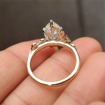 Solitaire Cathedral- 1.8 CT Cushion Lab Grown Diamond Wedding Band