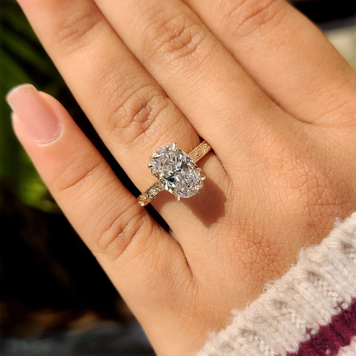 Solitaire Cathedral- 1.8 CT Cushion Lab Grown Diamond Wedding Band