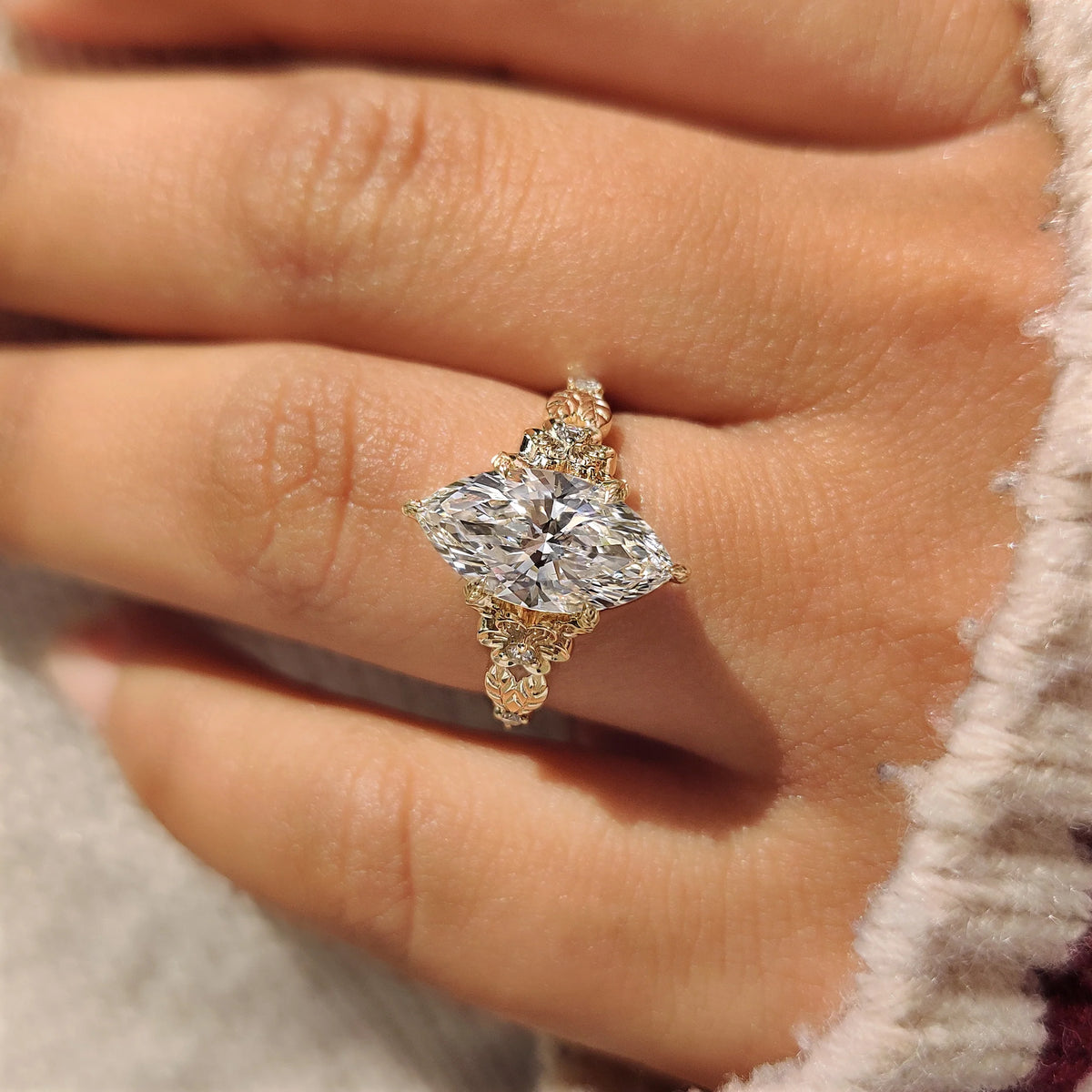 Solitaire Cathedral- 1.8 CT Cushion Lab Grown Diamond Wedding Band