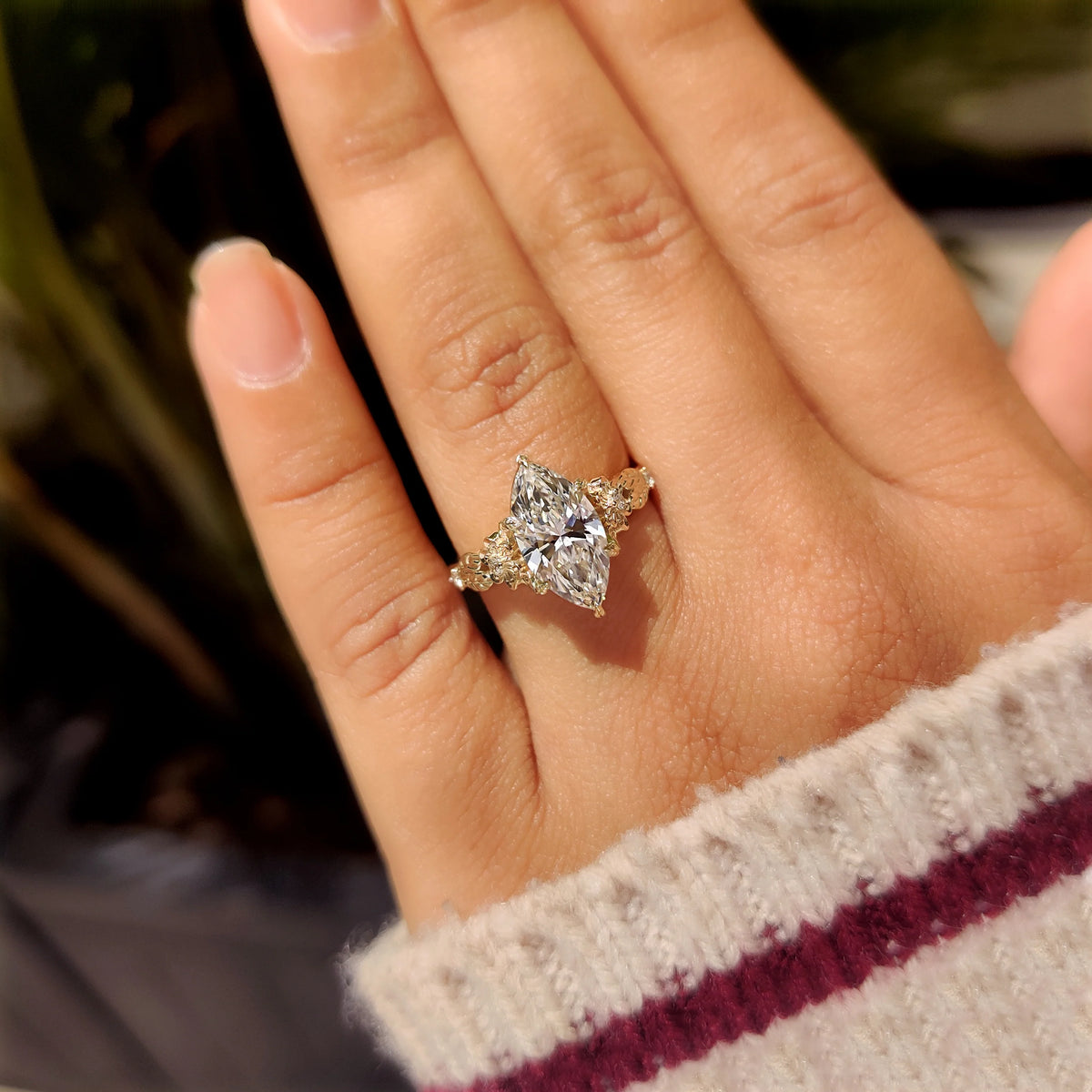 Solitaire Cathedral- 1.8 CT Cushion Lab Grown Diamond Wedding Band