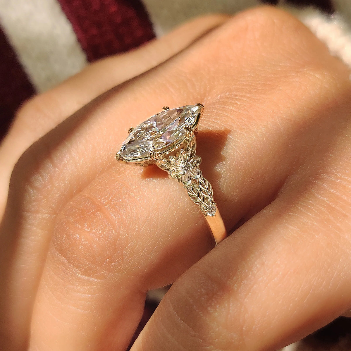 Solitaire Cathedral- 1.8 CT Cushion Lab Grown Diamond Wedding Band