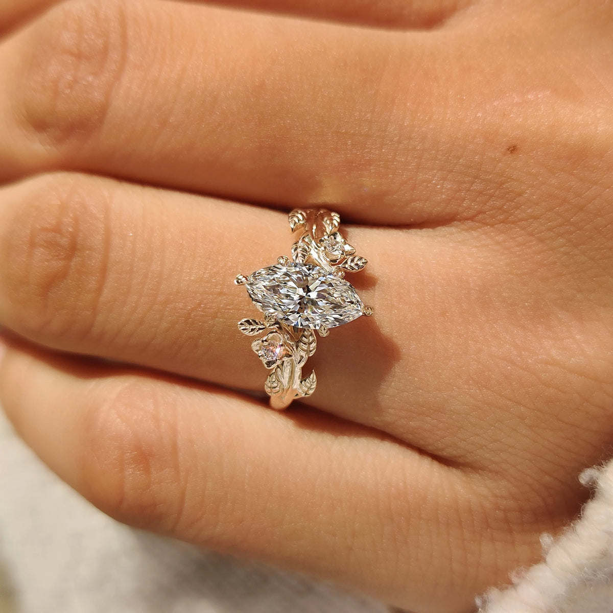 Solitaire Cathedral- 1.8 CT Cushion Lab Grown Diamond Wedding Band