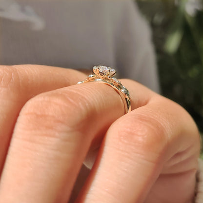 Solitaire Cathedral- 1.8 CT Cushion Lab Grown Diamond Wedding Band