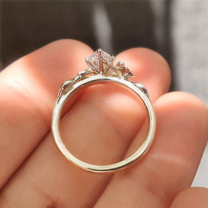 Solitaire Cathedral- 1.8 CT Cushion Lab Grown Diamond Wedding Band