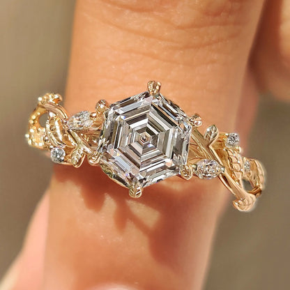 Solitaire Cathedral- 1.8 CT Cushion Lab Grown Diamond Wedding Band