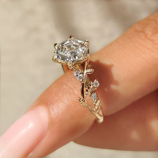 Solitaire Cathedral- 1.8 CT Cushion Lab Grown Diamond Wedding Band