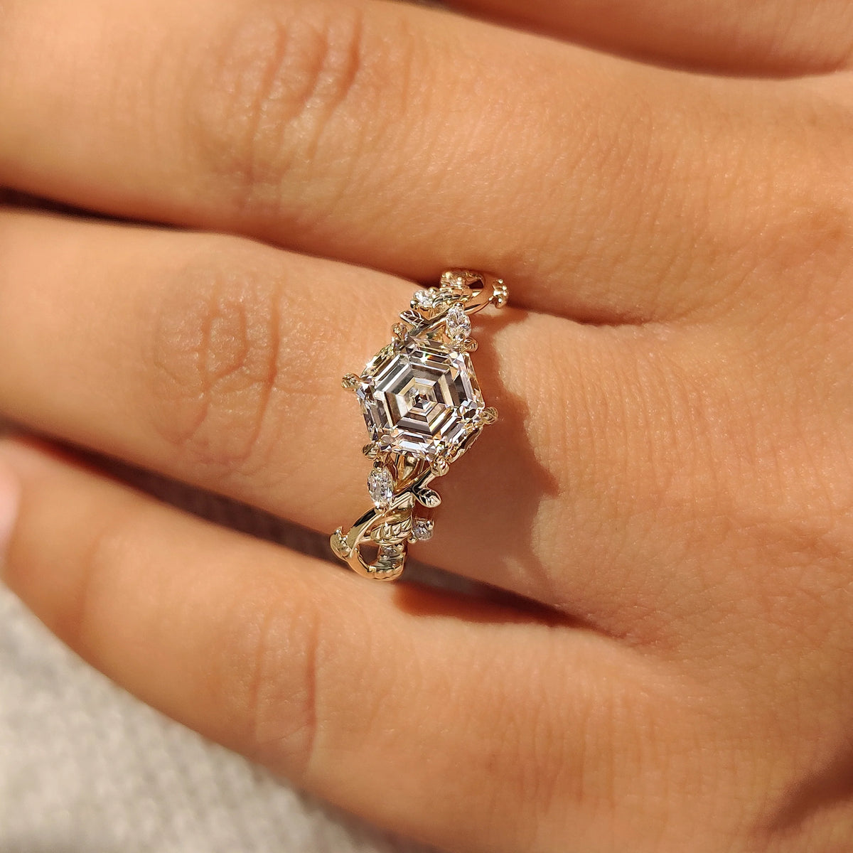Solitaire Cathedral- 1.8 CT Cushion Lab Grown Diamond Wedding Band