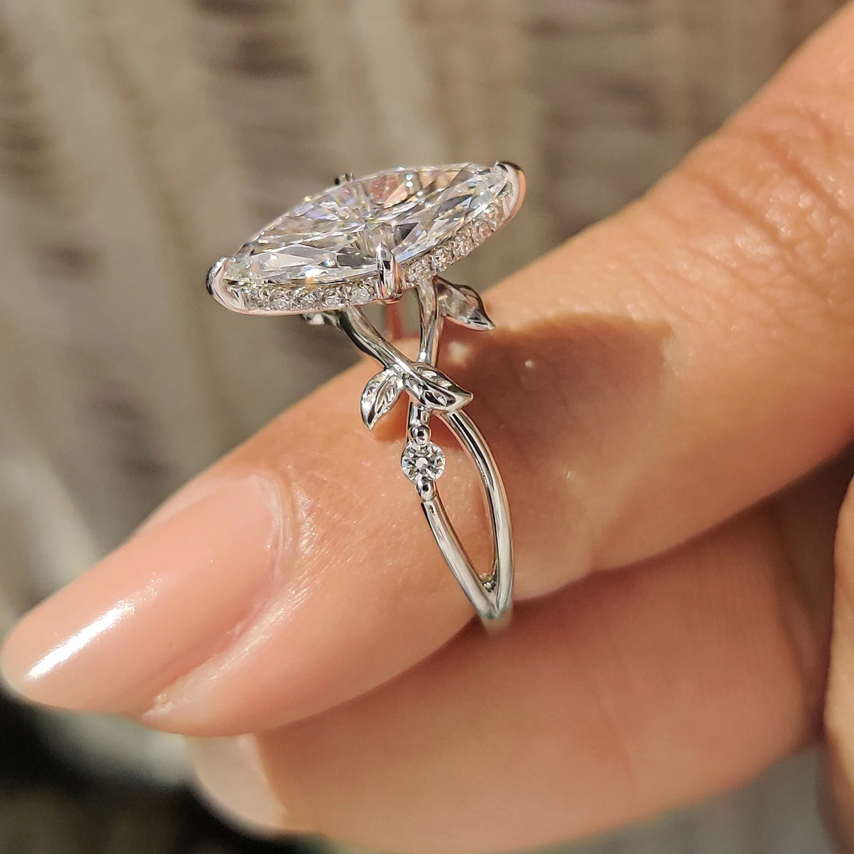 Solitaire Cathedral- 1.8 CT Cushion Lab Grown Diamond Wedding Band