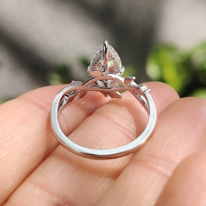 Solitaire Cathedral- 1.8 CT Cushion Lab Grown Diamond Wedding Band