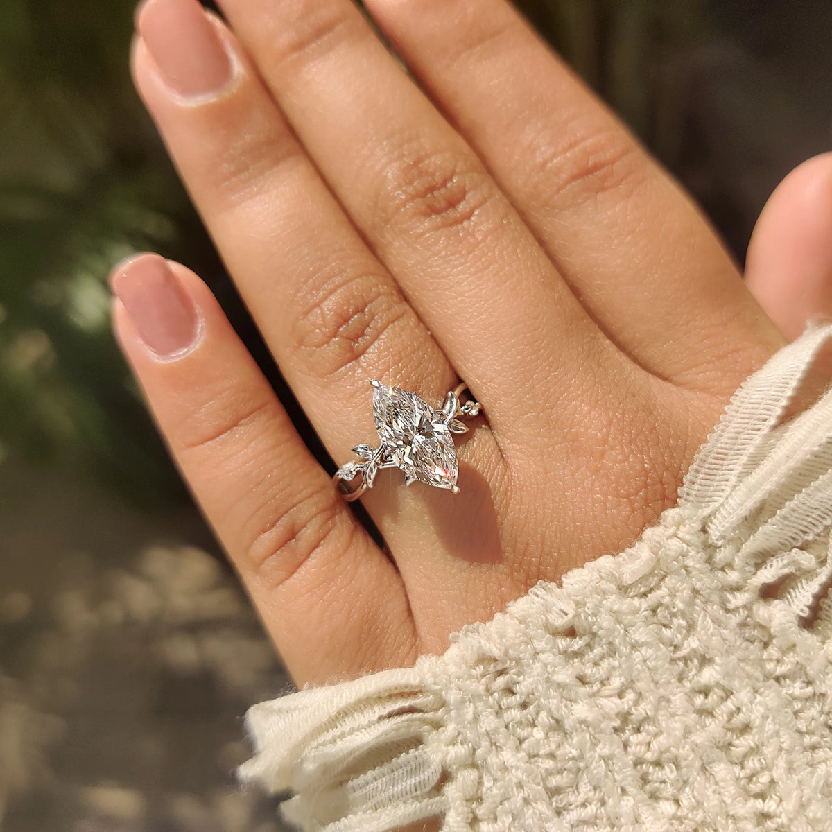 Solitaire Cathedral- 1.8 CT Cushion Lab Grown Diamond Wedding Band