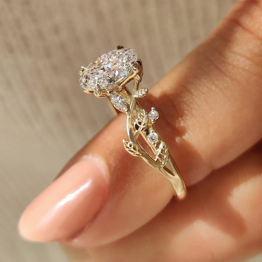 Solitaire Cathedral- 1.8 CT Cushion Lab Grown Diamond Wedding Band