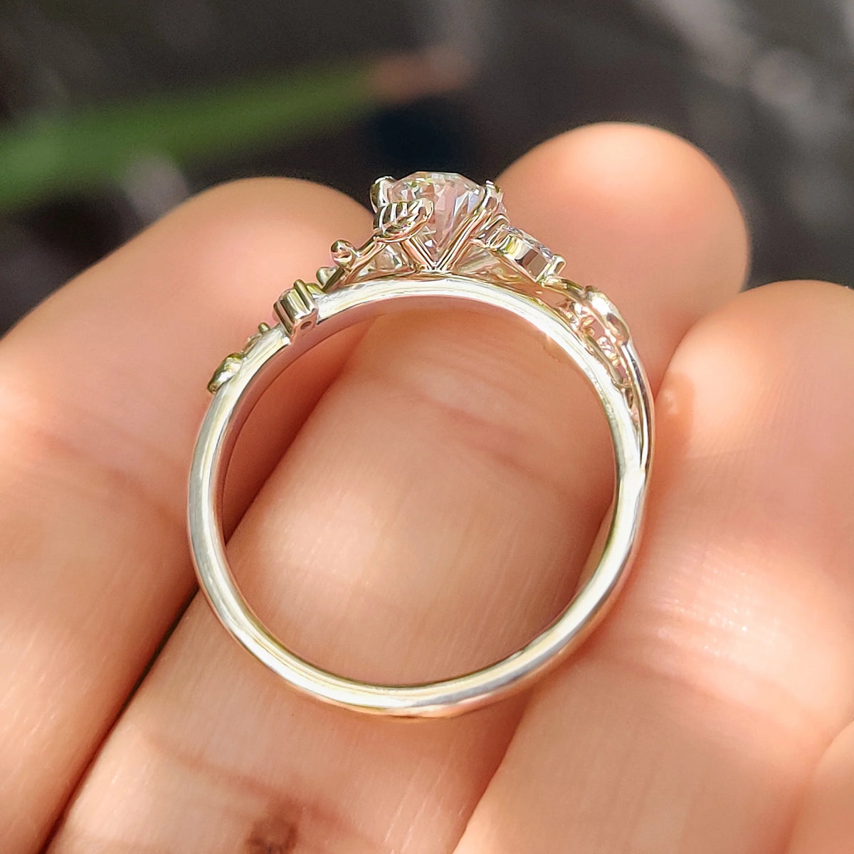 Solitaire Cathedral- 1.8 CT Cushion Lab Grown Diamond Wedding Band