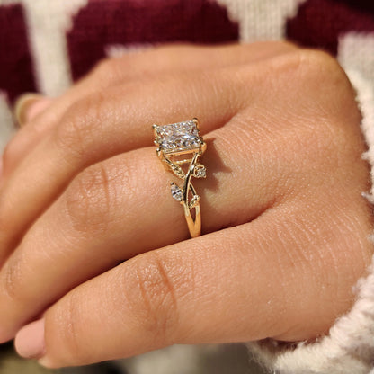 Solitaire Cathedral- 1.8 CT Cushion Lab Grown Diamond Wedding Band