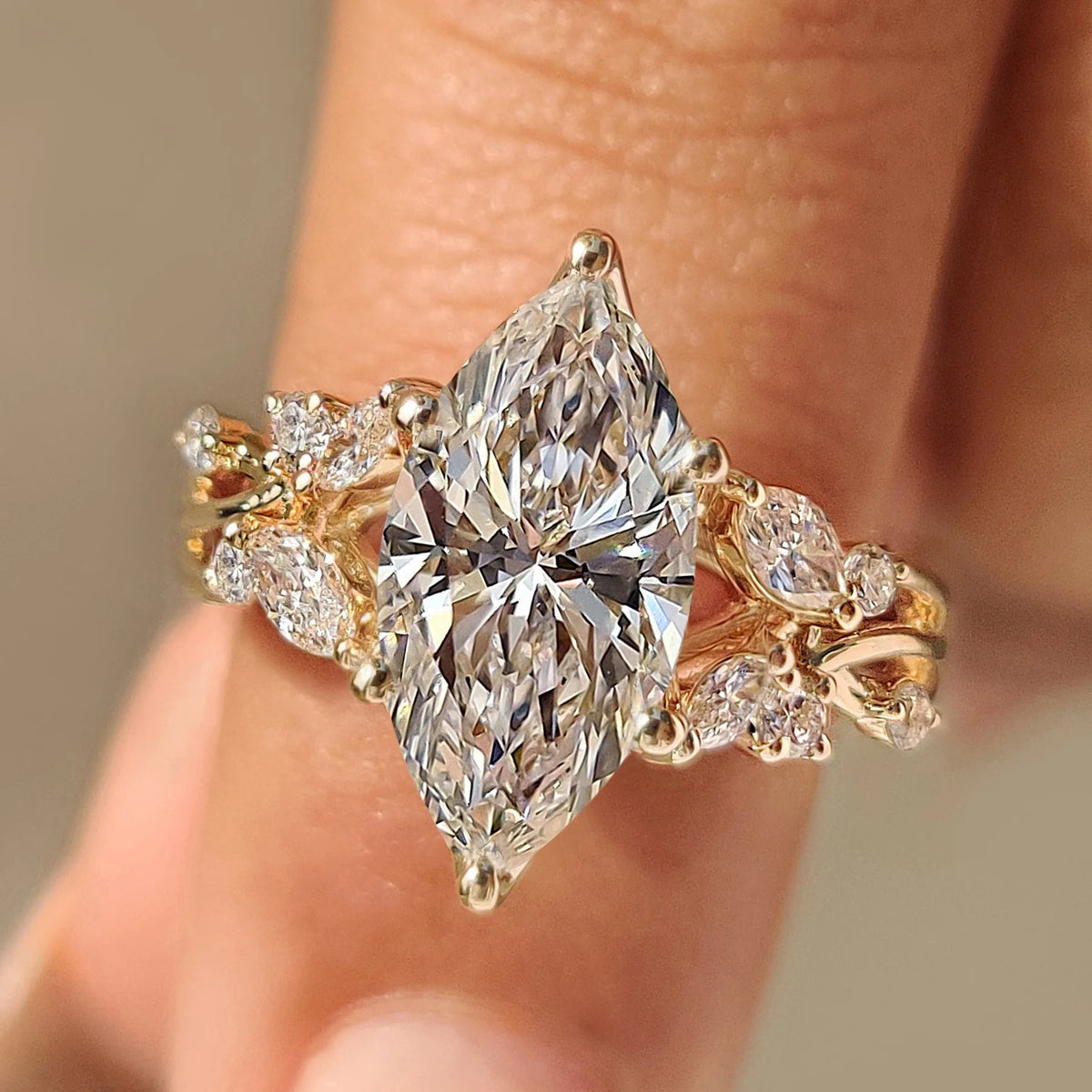 Solitaire Cathedral- 1.8 CT Cushion Lab Grown Diamond Wedding Band
