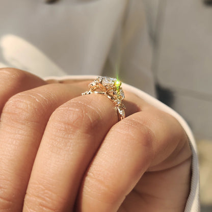 Solitaire Cathedral- 1.8 CT Cushion Lab Grown Diamond Wedding Band