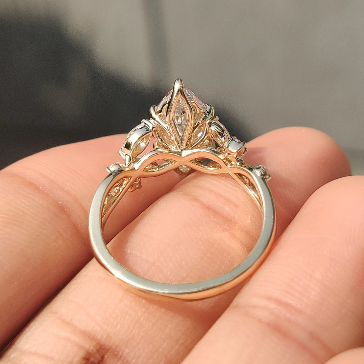 Solitaire Cathedral- 1.8 CT Cushion Lab Grown Diamond Wedding Band