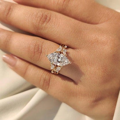 Solitaire Cathedral- 1.8 CT Cushion Lab Grown Diamond Wedding Band