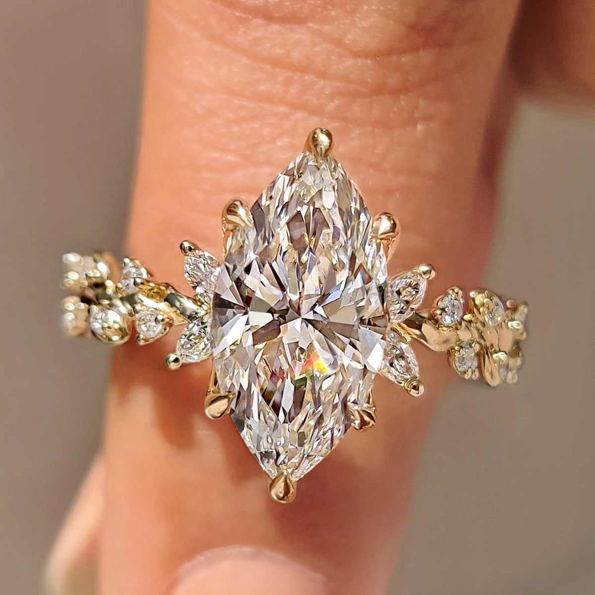 Solitaire Cathedral- 1.8 CT Cushion Lab Grown Diamond Wedding Band