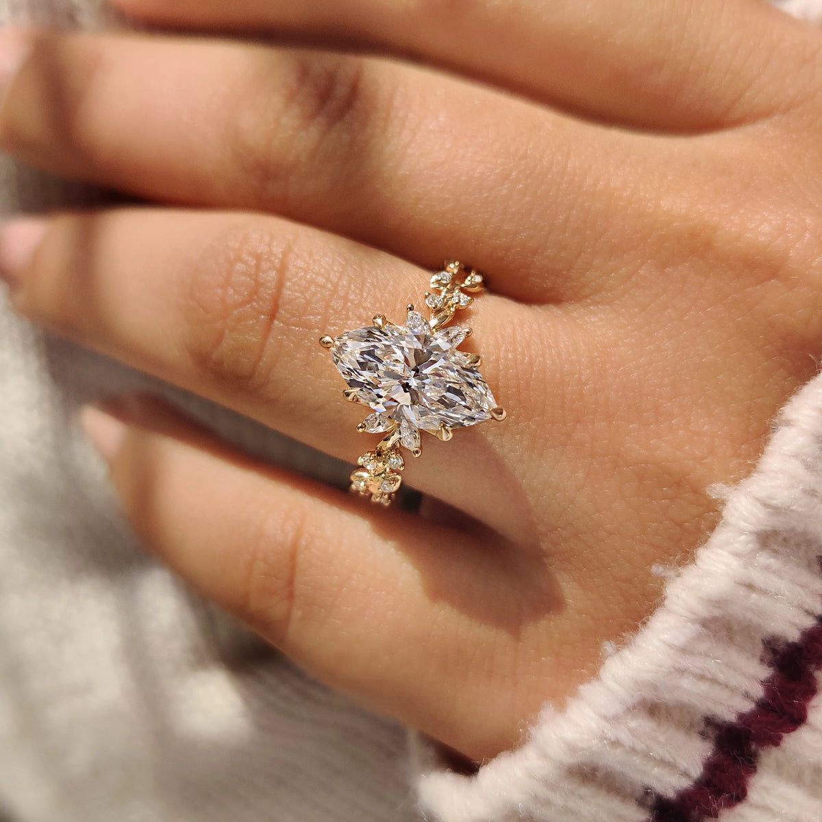 Solitaire Cathedral- 1.8 CT Cushion Lab Grown Diamond Wedding Band