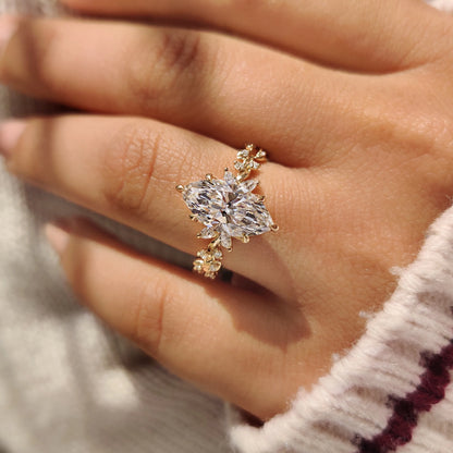 Solitaire Cathedral- 1.8 CT Cushion Lab Grown Diamond Wedding Band