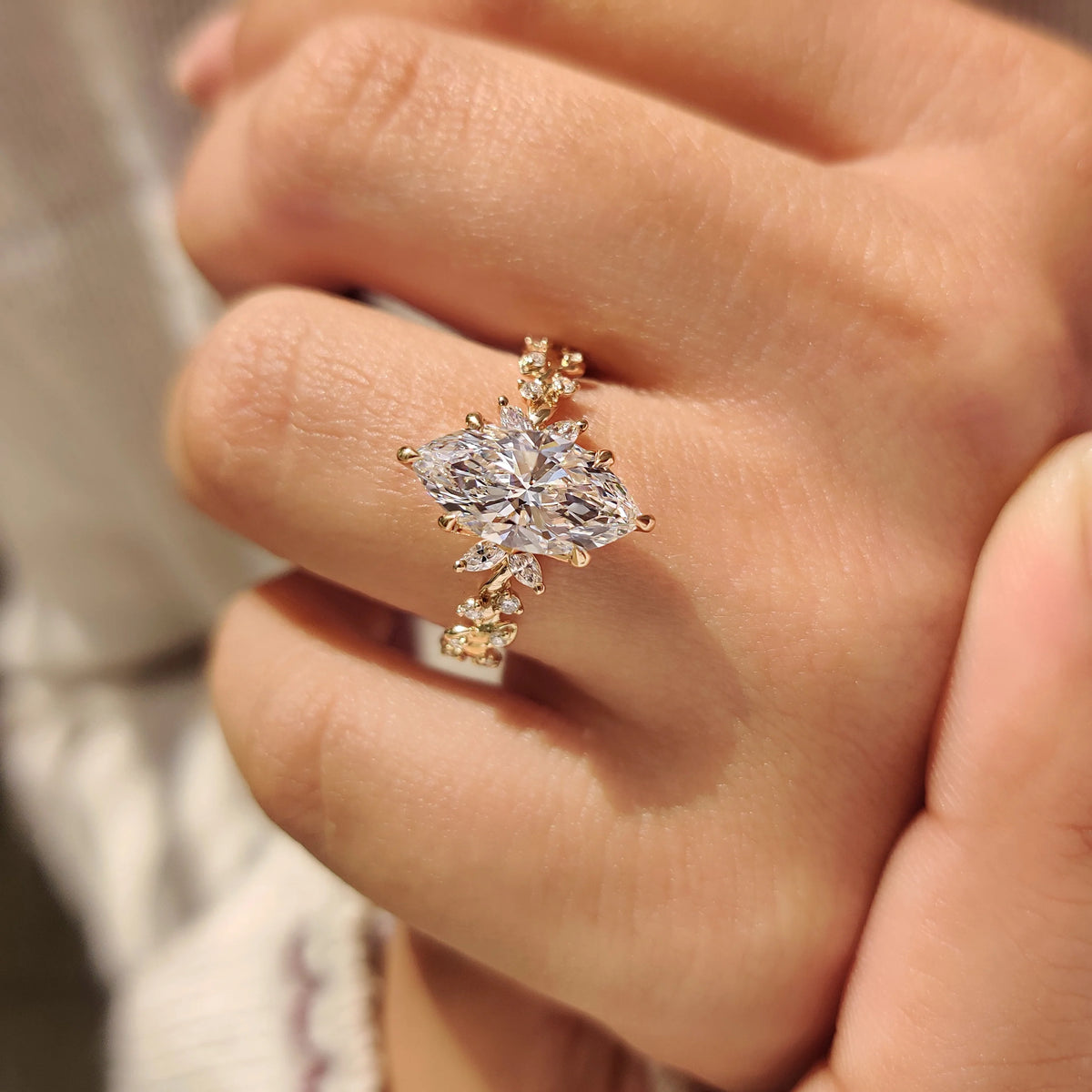 Solitaire Cathedral- 1.8 CT Cushion Lab Grown Diamond Wedding Band