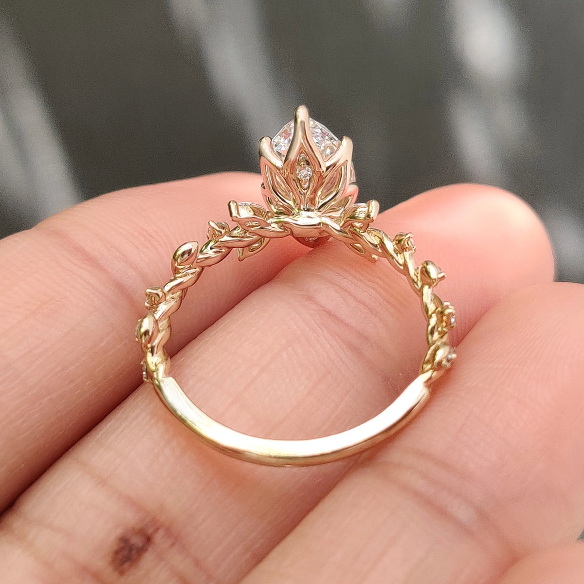 Solitaire Cathedral- 1.8 CT Cushion Lab Grown Diamond Wedding Band