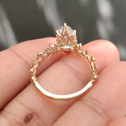Solitaire Cathedral- 1.8 CT Cushion Lab Grown Diamond Wedding Band
