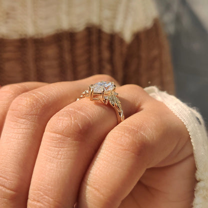 Solitaire Cathedral- 1.8 CT Cushion Lab Grown Diamond Wedding Band