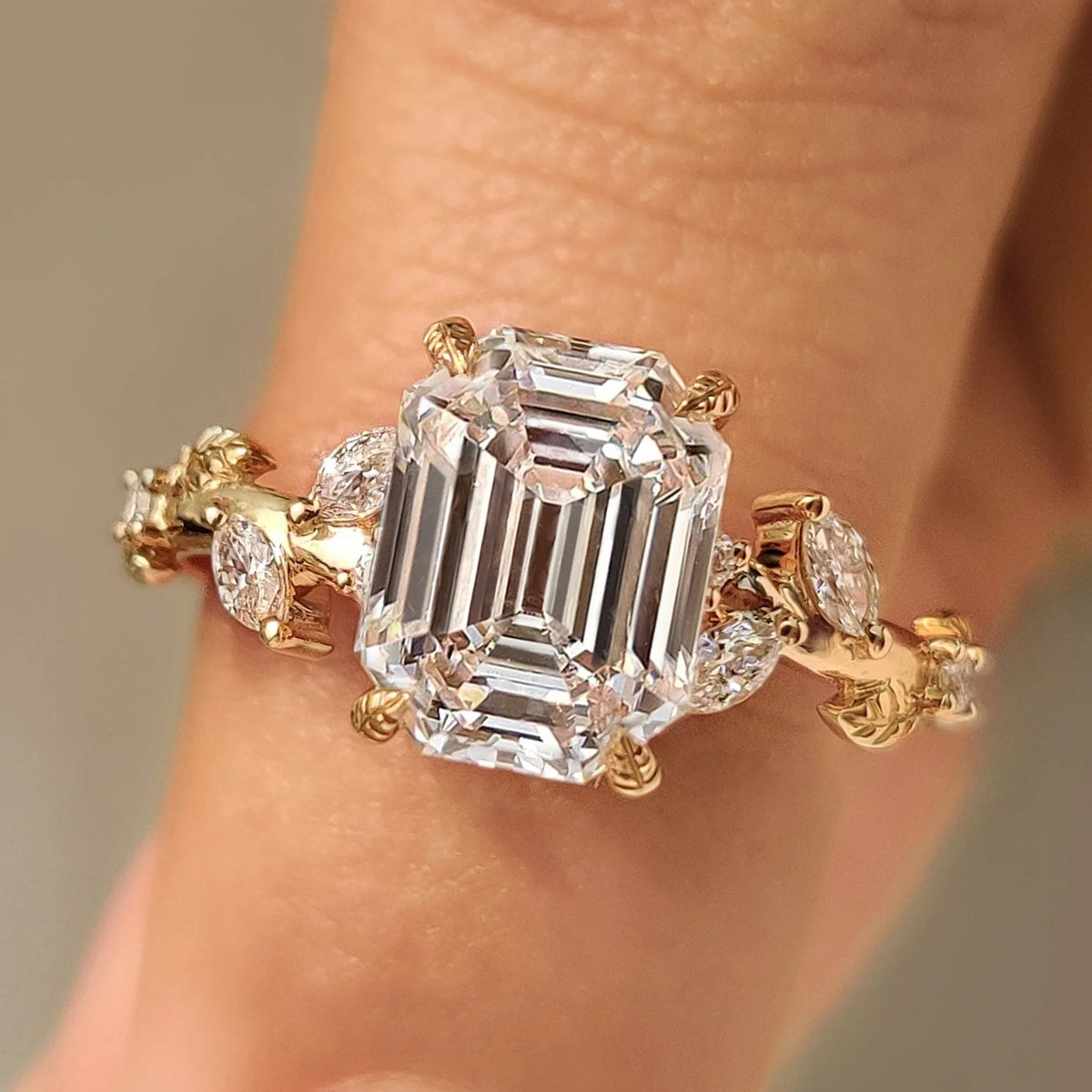 Solitaire Cathedral- 1.8 CT Cushion Lab Grown Diamond Wedding Band