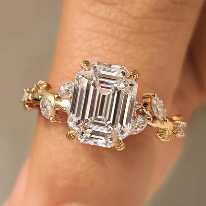 Solitaire Cathedral- 1.8 CT Cushion Lab Grown Diamond Wedding Band