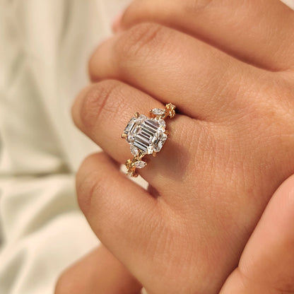Solitaire Cathedral- 1.8 CT Cushion Lab Grown Diamond Wedding Band