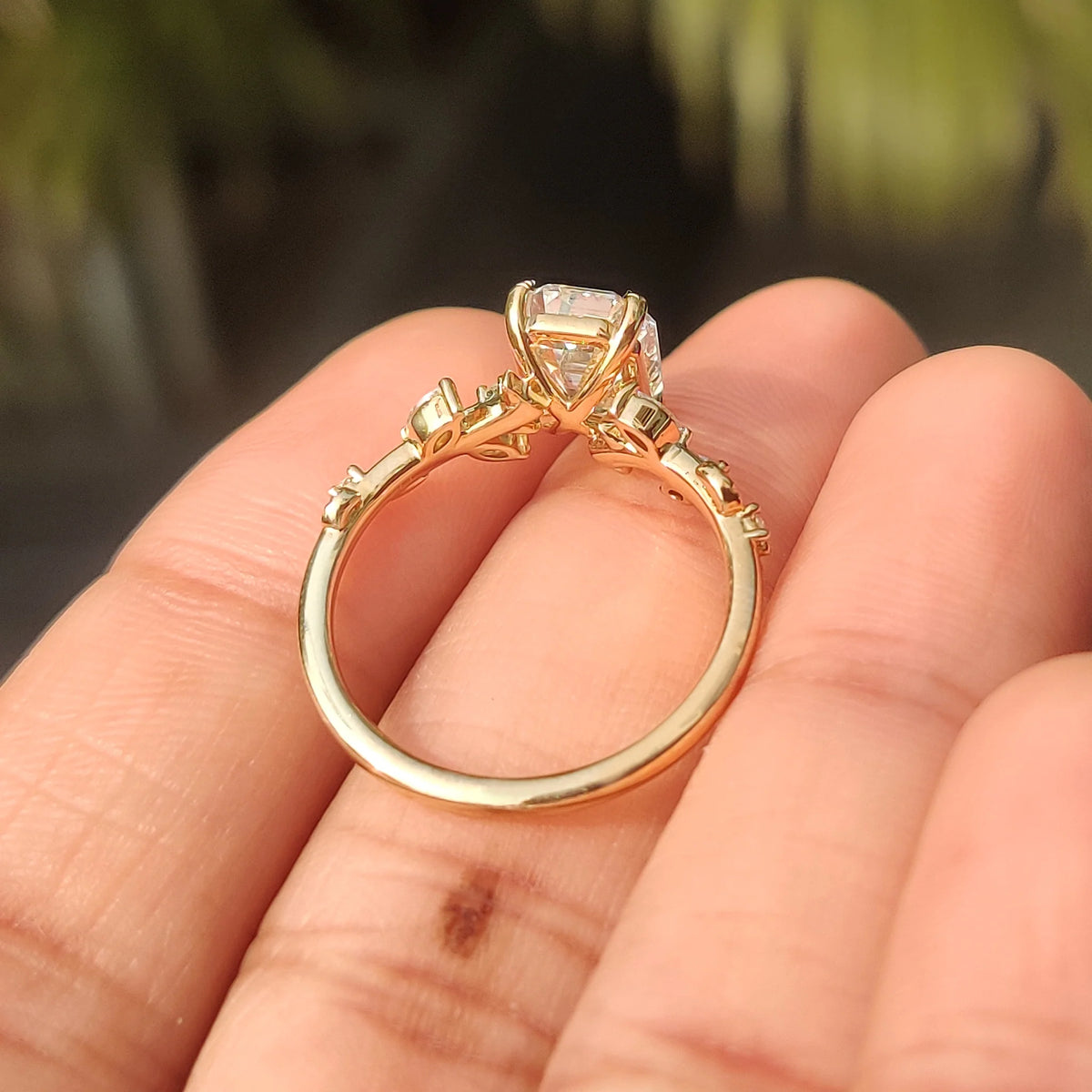 Solitaire Cathedral- 1.8 CT Cushion Lab Grown Diamond Wedding Band