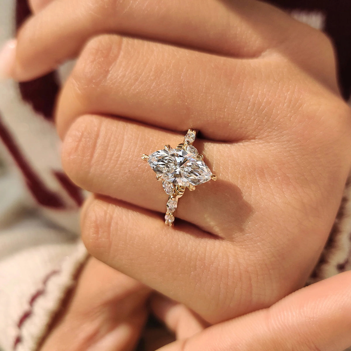 Solitaire Cathedral- 1.8 CT Cushion Lab Grown Diamond Wedding Band
