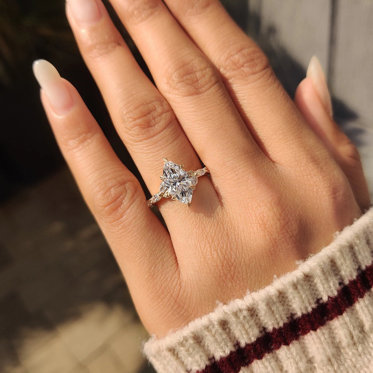 Solitaire Cathedral- 1.8 CT Cushion Lab Grown Diamond Wedding Band