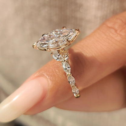 Solitaire Cathedral- 1.8 CT Cushion Lab Grown Diamond Wedding Band