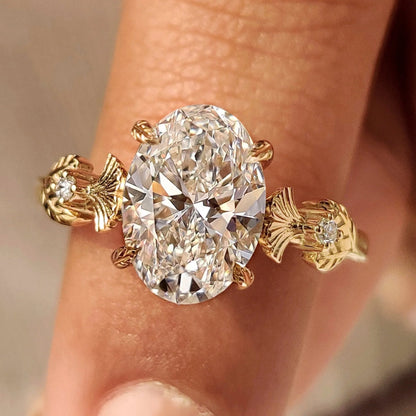 Solitaire Cathedral- 1.8 CT Cushion Lab Grown Diamond Wedding Band