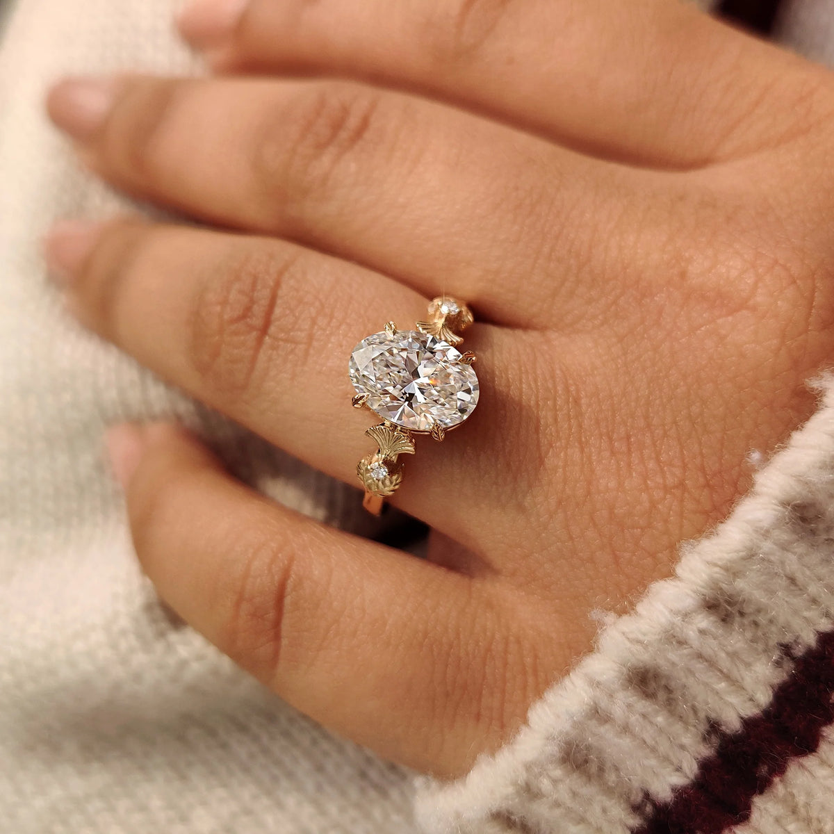 Solitaire Cathedral- 1.8 CT Cushion Lab Grown Diamond Wedding Band