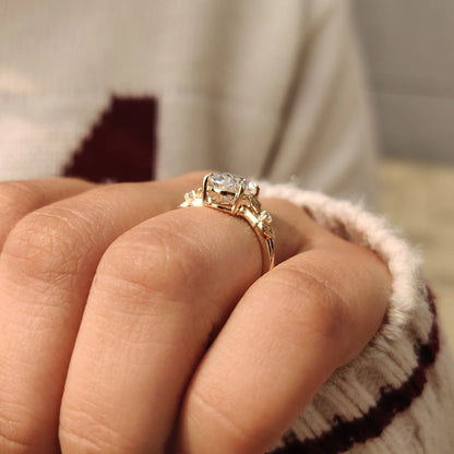 Solitaire Cathedral- 1.8 CT Cushion Lab Grown Diamond Wedding Band