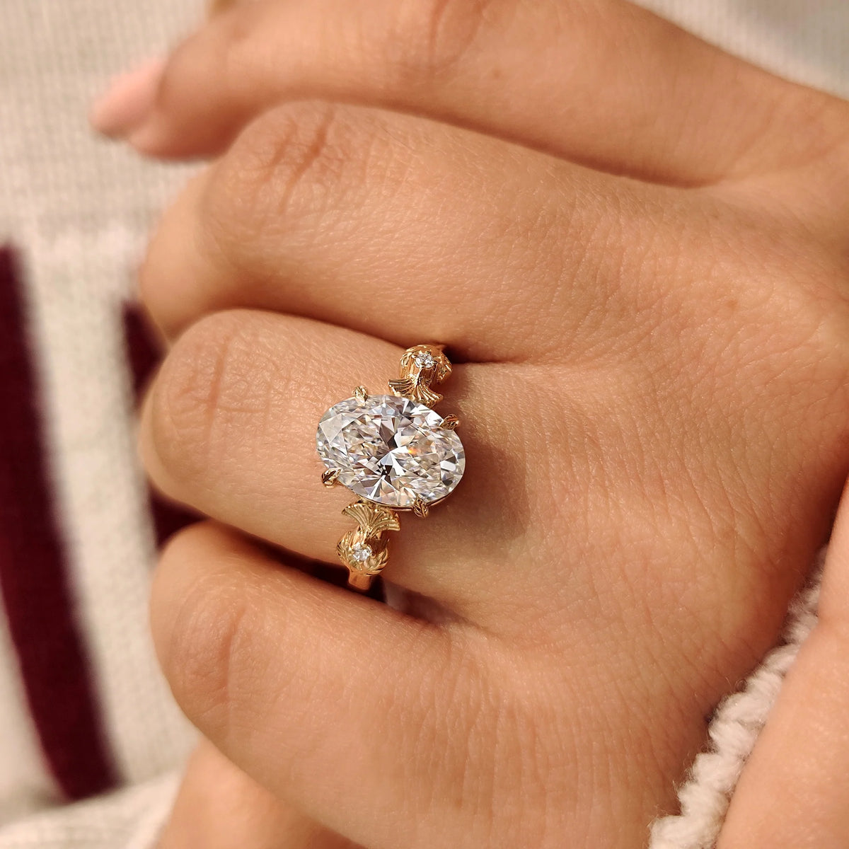 Solitaire Cathedral- 1.8 CT Cushion Lab Grown Diamond Wedding Band