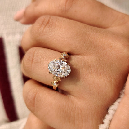 Solitaire Cathedral- 1.8 CT Cushion Lab Grown Diamond Wedding Band