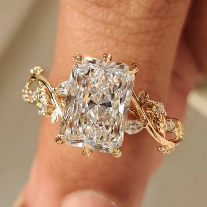 Solitaire Cathedral- 1.8 CT Cushion Lab Grown Diamond Wedding Band