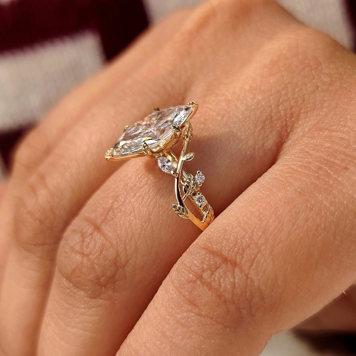 Solitaire Cathedral- 1.8 CT Cushion Lab Grown Diamond Wedding Band