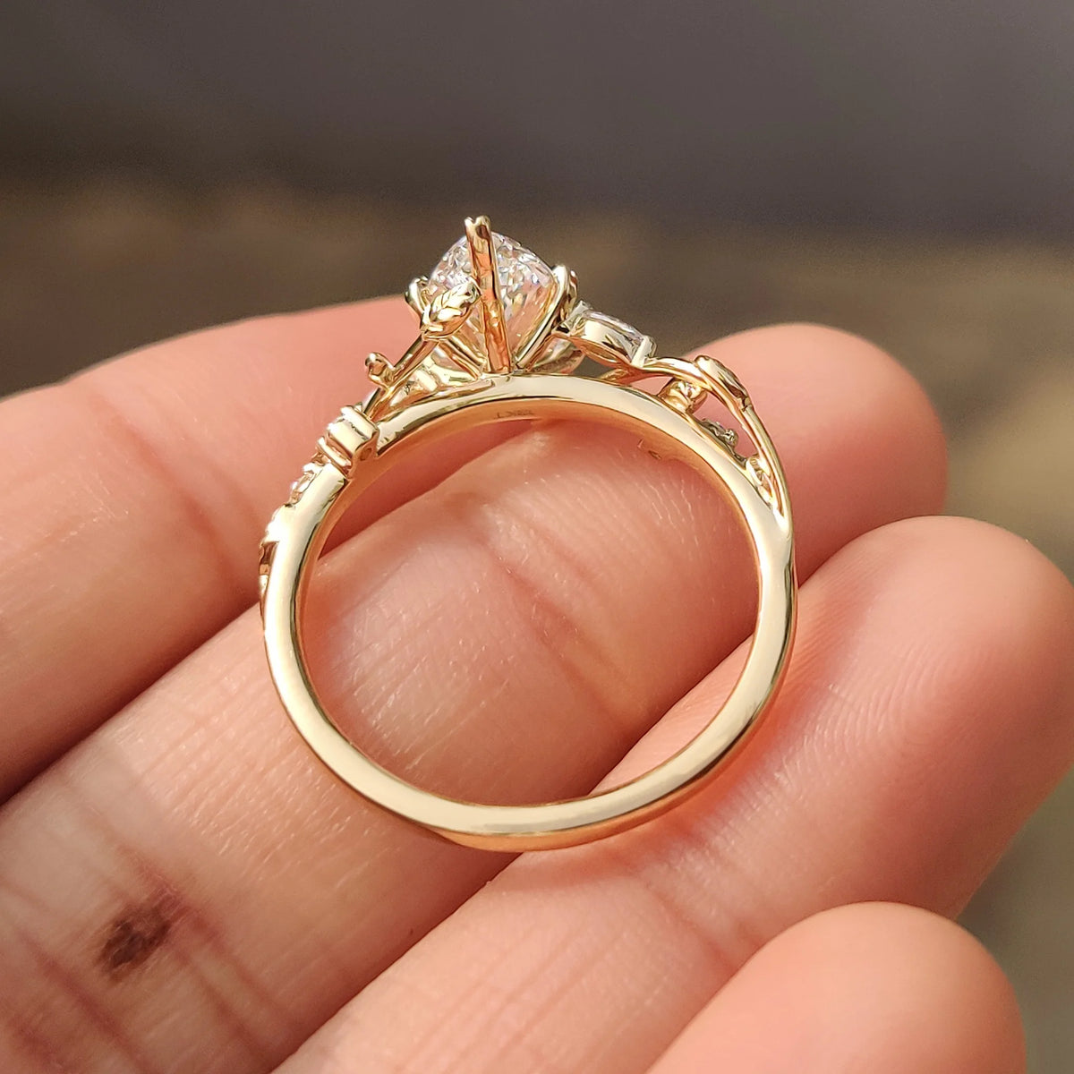 Solitaire Cathedral- 1.8 CT Cushion Lab Grown Diamond Wedding Band