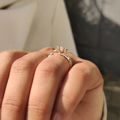 Solitaire Cathedral- 1.8 CT Cushion Lab Grown Diamond Wedding Band