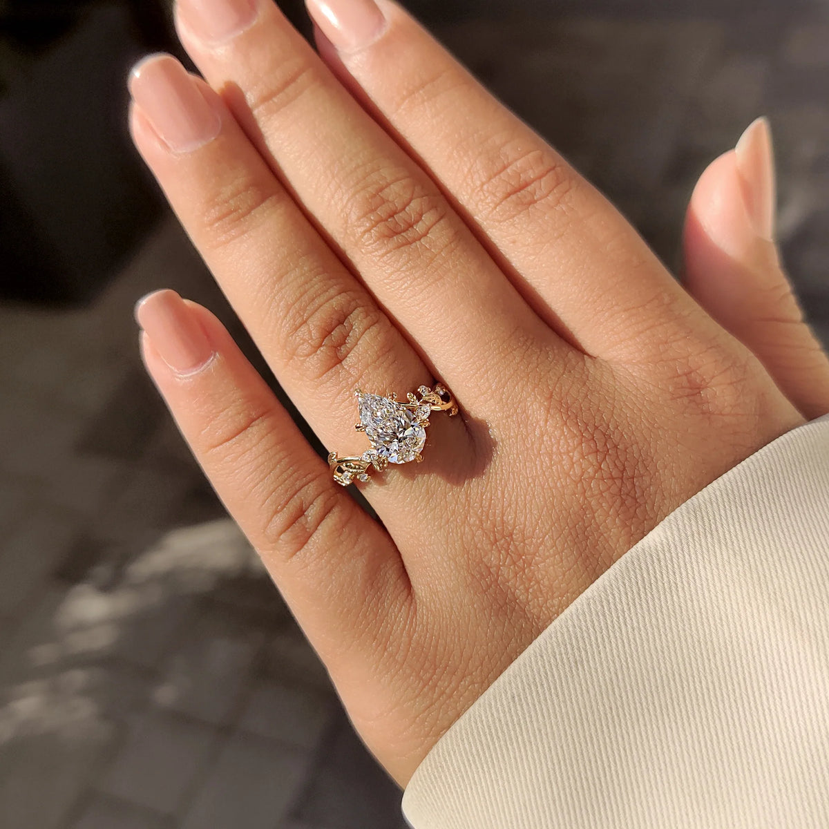 Solitaire Cathedral- 1.8 CT Cushion Lab Grown Diamond Wedding Band